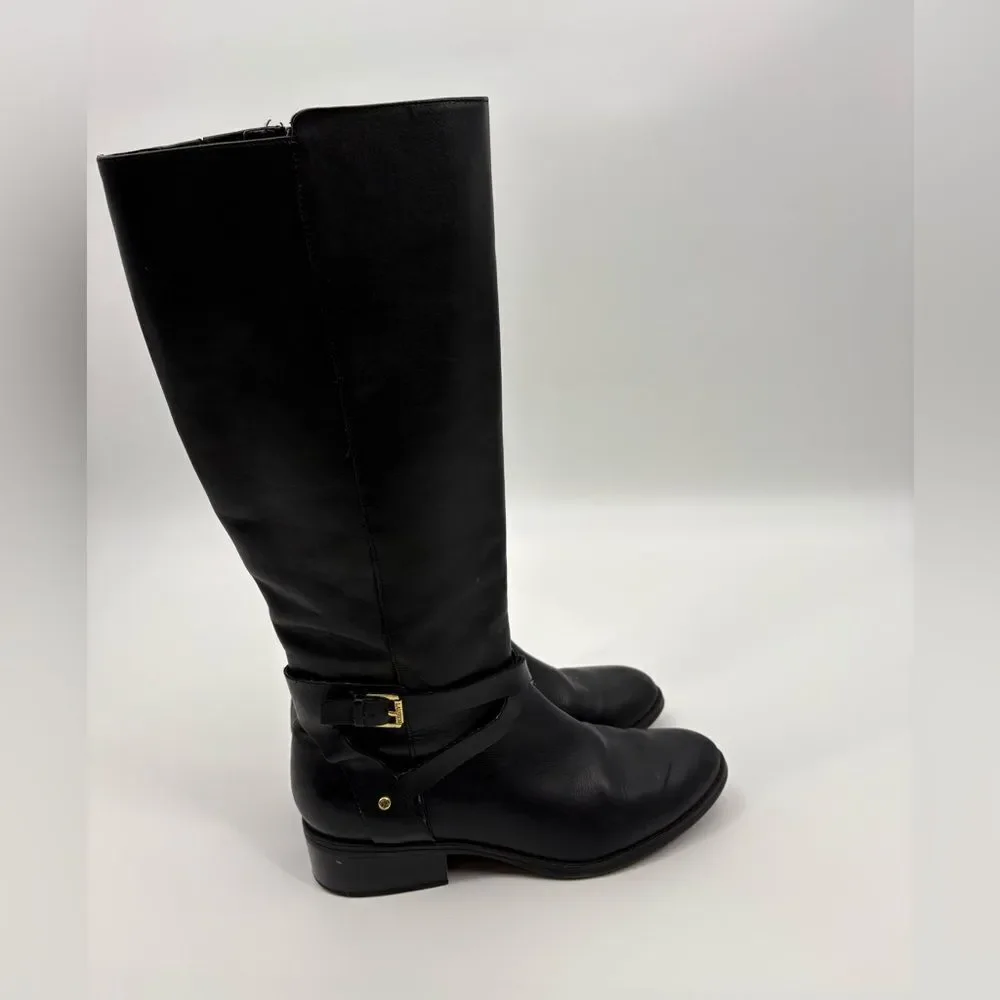 Ralph Lauren | Black Knee-High Maria Leather riding  Boots | size 9